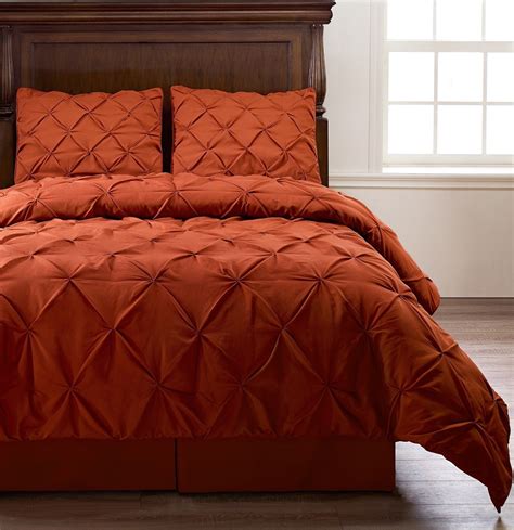 orange queen bedding set|burnt orange queen bedspread sets.